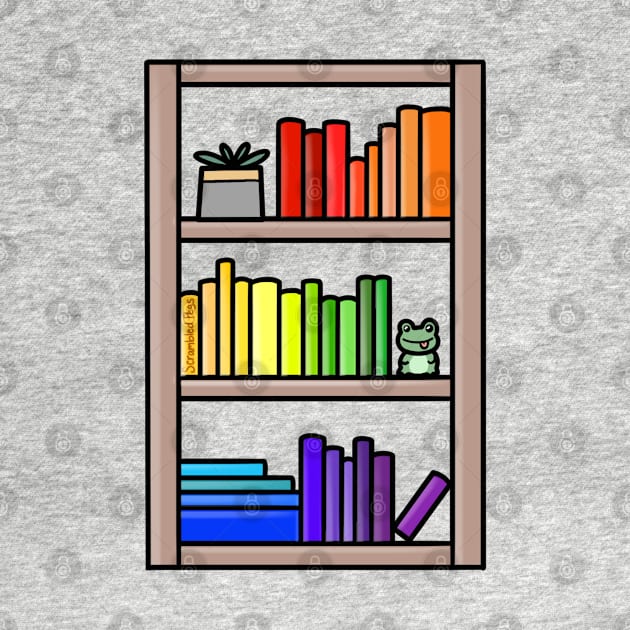 Subtle Gay Pride Bookcase by scrambledpegs